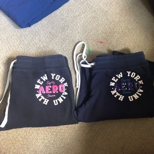 TWO straight leg sweatpants